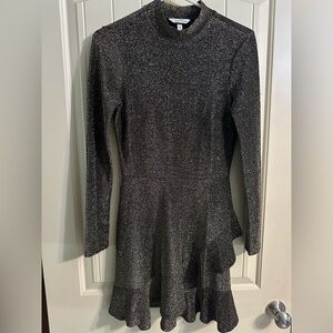 Speechless Gold Sparkly Long Sleeve Dress